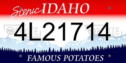 4L21714 Idaho License Plate