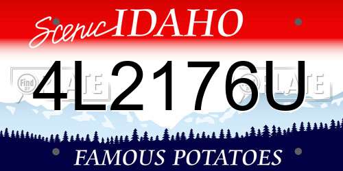 4L2176U Idaho License Plate