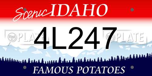4L247 Idaho License Plate