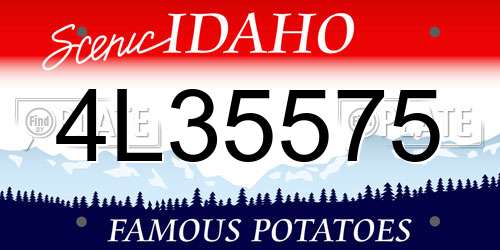 4L35575 Idaho License Plate