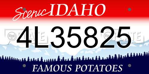 4L35825 Idaho License Plate