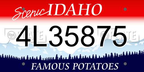 4L35875 Idaho License Plate