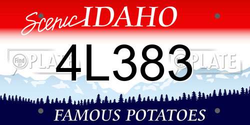 4L383 Idaho License Plate
