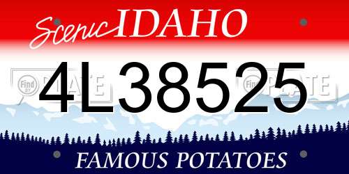 4L38525 Idaho License Plate