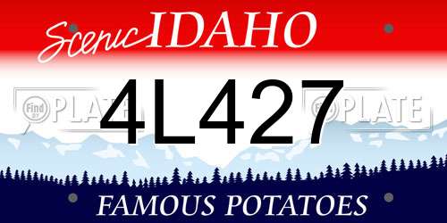 4L427 Idaho License Plate