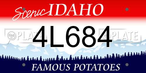 4L684 Idaho License Plate