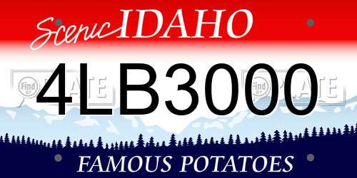 4LB3000 Idaho License Plate