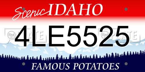 4LE5525 Idaho License Plate