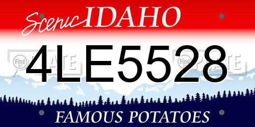 4LE5528 Idaho License Plate