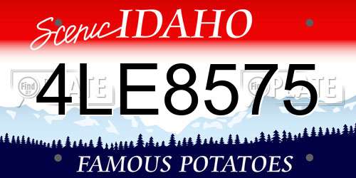 4LE8575 Idaho License Plate