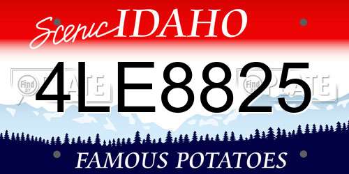4LE8825 Idaho License Plate