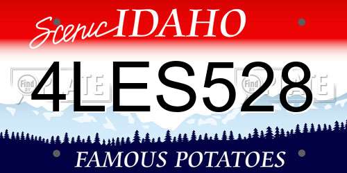 4LES528 Idaho License Plate