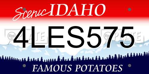 4LES575 Idaho License Plate