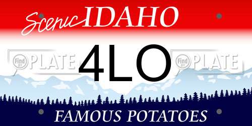 4LO Idaho License Plate