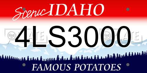 4LS3000 Idaho License Plate