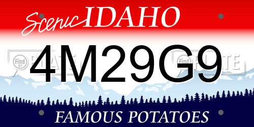 4M29G9 Idaho License Plate