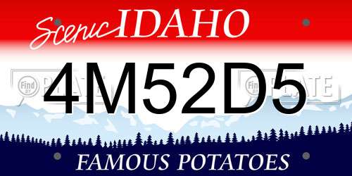 4M52D5 Idaho License Plate
