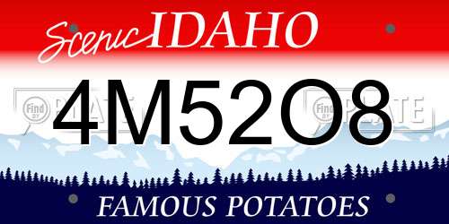 4M52O8 Idaho License Plate