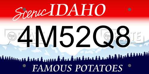 4M52Q8 Idaho License Plate