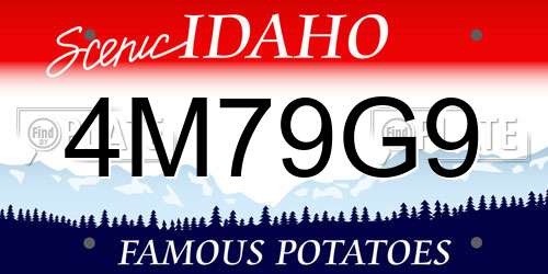 4M79G9 Idaho License Plate