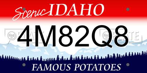 4M82Q8 Idaho License Plate