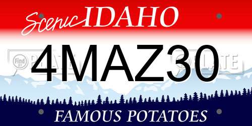 4MAZ30 Idaho License Plate