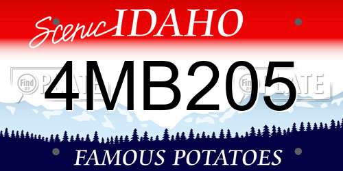 4MB205 Idaho License Plate