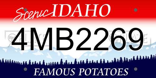 4MB2269 Idaho License Plate