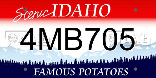 4MB705 Idaho License Plate
