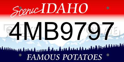 4MB9797 Idaho License Plate