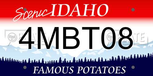 4MBT08 Idaho License Plate