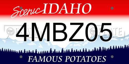 4MBZ05 Idaho License Plate