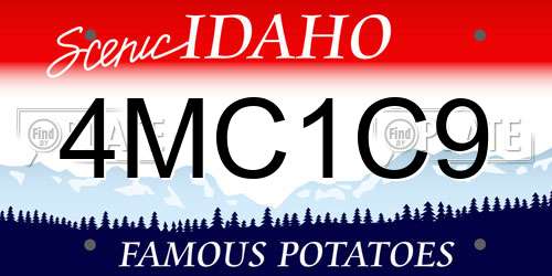 4MC1C9 Idaho License Plate