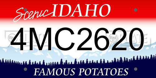4MC2620 Idaho License Plate