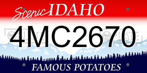 4MC2670 Idaho License Plate