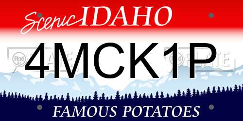 4MCK1P Idaho License Plate