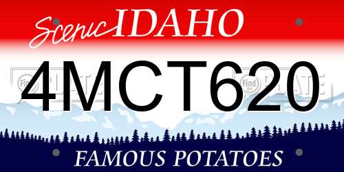 4MCT620 Idaho License Plate