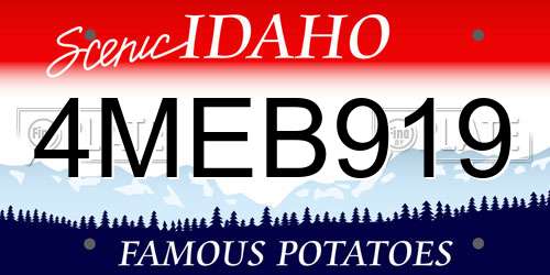 4MEB919 Idaho License Plate