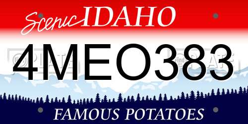 4MEO383 Idaho License Plate