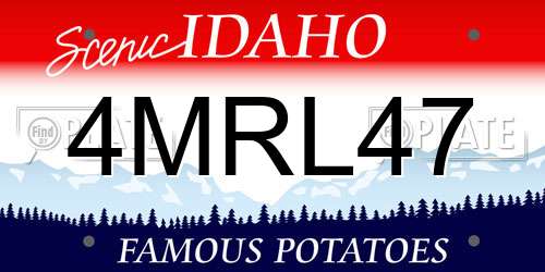 4MRL47 Idaho License Plate
