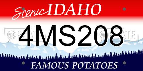 4MS208 Idaho License Plate