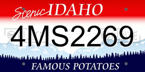 4MS2269 Idaho License Plate