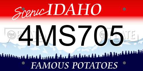 4MS705 Idaho License Plate