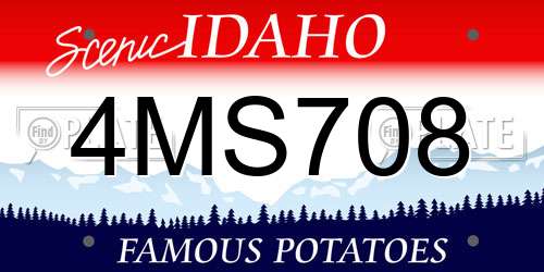 4MS708 Idaho License Plate