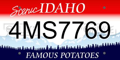 4MS7769 Idaho License Plate