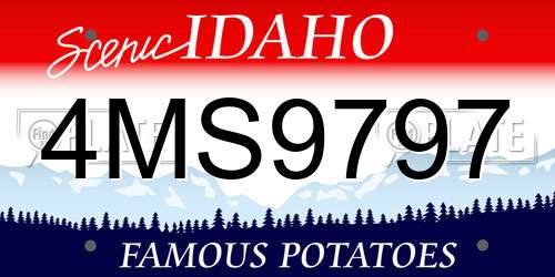 4MS9797 Idaho License Plate