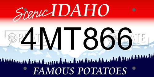 4MT866 Idaho License Plate