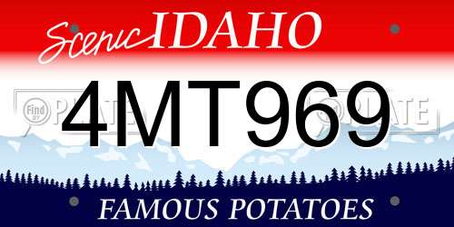 4MT969 Idaho License Plate