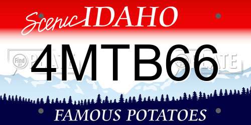 4MTB66 Idaho License Plate