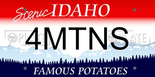 4MTNS Idaho License Plate